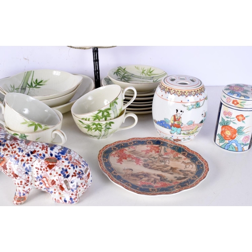 3092 - A collection of Chinese and Japanese ceramics,Yixing,fan etc (Qty).