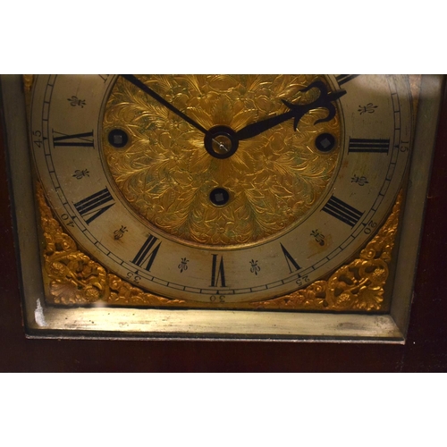 3879 - A LARGE ANTIQUE BRACKET CLOCK ON BELLS. 67 cm x 40 cm.