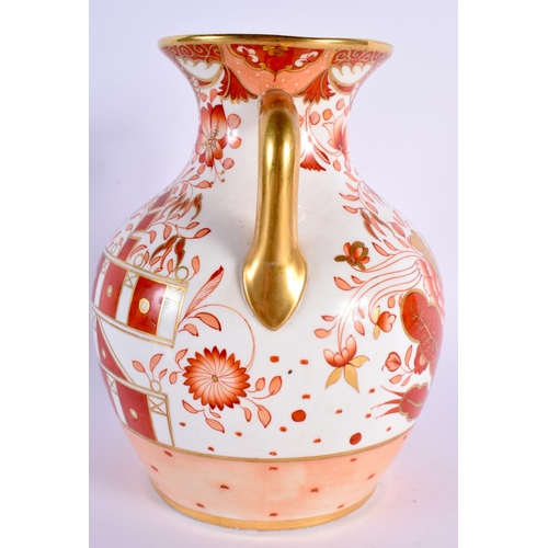 151 - Copeland good two handled imari style vase, marked Copeland China England 17.5x14cm