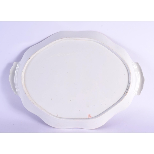 187 - Spode moulded tray with lavender border 39x27cm