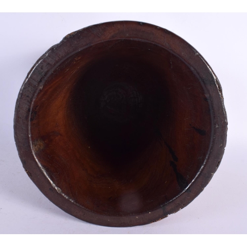 295 - A LOVELY 18TH CENTURY ENGLISH FRUITWOOD PESTLE AND MORTAR. Mortar 20 cm x 15 cm. (2)