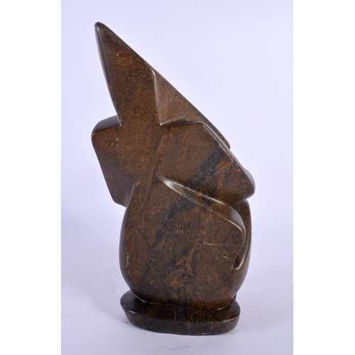 300 - A LARGE STYLISH AFRICAN CARVED STONE FIGURE of abstract form. 30 cm x 8 cm.