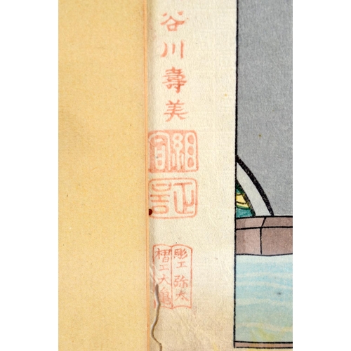 364 - A PAIR OF 19TH CENTURY JAPANESE MEIJI PERIOD WOODBLOCK PRINTS by Kiyosada Torri (1844-1901). 50 cm x... 