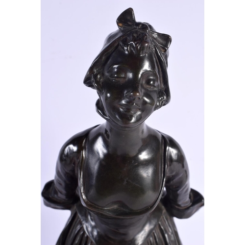 463 - European School (C1900) Bronze, Standing female. 40 cm high.