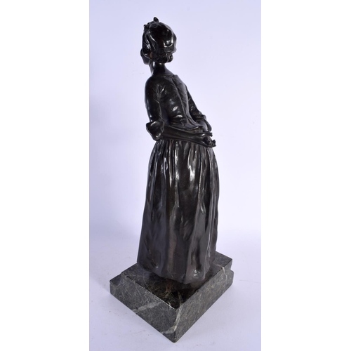 463 - European School (C1900) Bronze, Standing female. 40 cm high.