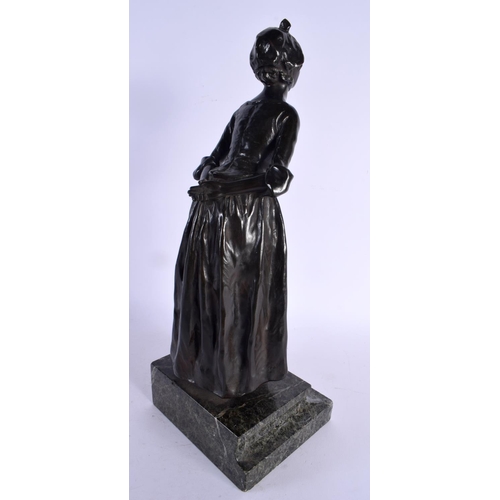 463 - European School (C1900) Bronze, Standing female. 40 cm high.