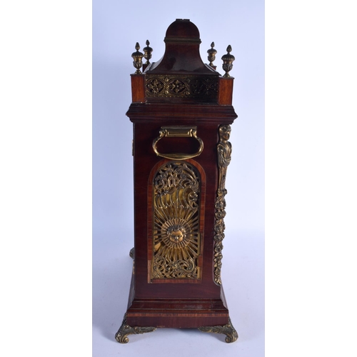 464 - A FINE GEORGE III MUSICAL BRACKET CLOCK by John Scott of London. 62 cm x 30 cm.