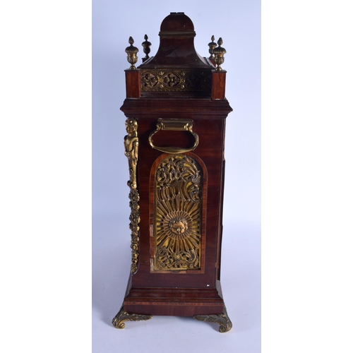 464 - A FINE GEORGE III MUSICAL BRACKET CLOCK by John Scott of London. 62 cm x 30 cm.