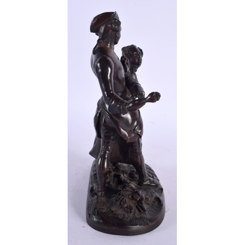 474 - French School (19th Century) Bronze, Lovers. 21 cm x 15 cm.