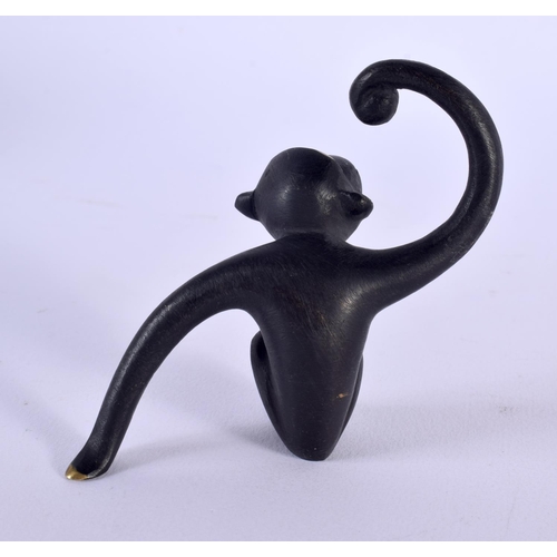 504 - A RETRO AUSTRIAN BRONZE FIGURE OF A MONKEY. 8 cm x 6.5 cm.