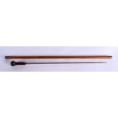 514 - AN ANTIQUE SWORD STICK. 82 cm long.