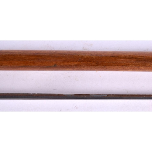 514 - AN ANTIQUE SWORD STICK. 82 cm long.