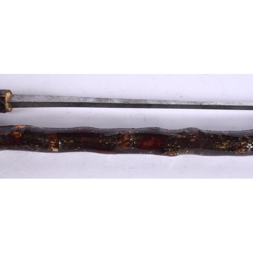 515 - AN ANTIQUE SWORD STICK. 82 cm long.