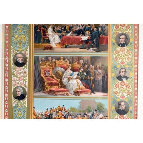 519 - A SET OF NINE 19TH CENTURY LITHOGRAPHIC BRITISH PRINTS depicting assorted scenes. 52 cm x 40 cm. (9)