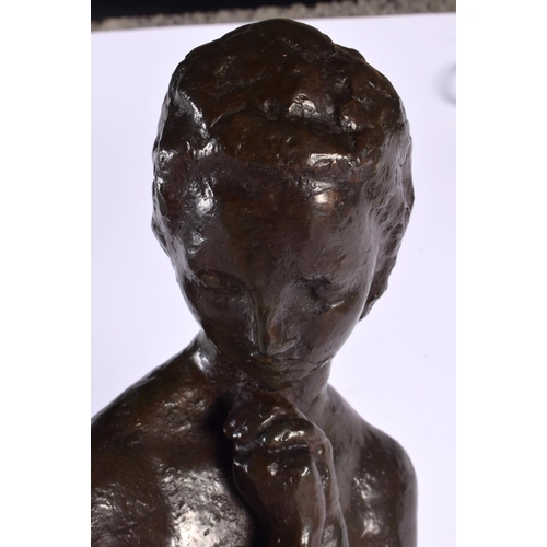 520 - Wilhelm Lehmbruck (1881-1919) German, Bronze, Nude female. 60 cm x 15 cm. Note: See an identical fig... 