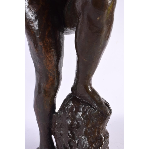 520 - Wilhelm Lehmbruck (1881-1919) German, Bronze, Nude female. 60 cm x 15 cm. Note: See an identical fig... 