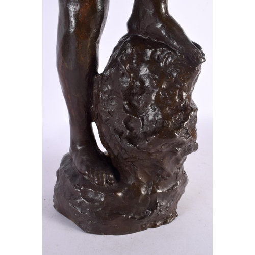 520 - Wilhelm Lehmbruck (1881-1919) German, Bronze, Nude female. 60 cm x 15 cm. Note: See an identical fig... 