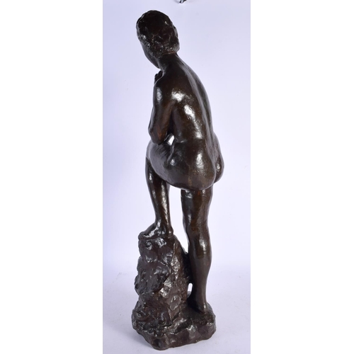 520 - Wilhelm Lehmbruck (1881-1919) German, Bronze, Nude female. 60 cm x 15 cm. Note: See an identical fig... 