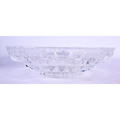 525 - A SWEDISH CUT GLASS BOWL. 24 cm wide.