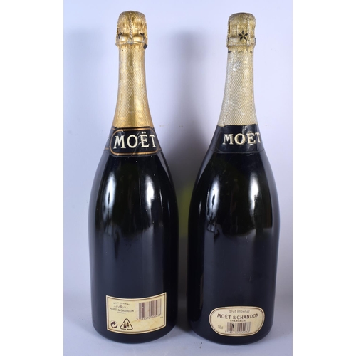 567 - TWO MAGNUMS OF MOET & CHANDON CHAMPAGNE. 41 cm high. (2)