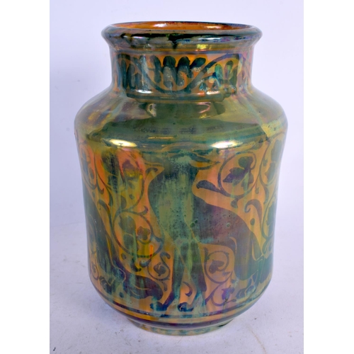 690 - A PILKINGTONS LANCASTRIAN LUSTRE VASE by Richard Joyce. 17 cm x 9 cm.