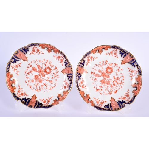 702 - A ROYAL CROWN DERBY IMARI TEASET ON TRAY. Largest 36 cm x 20 cm. (8)