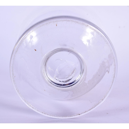 739 - AN ANTIQUE MARITIME GLASS GLASS. 11 cm x 9 cm.