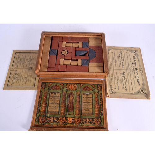 818 - TWO VINTAGE GAMES together with a gilt metal stationary box. Largest 21 cm x 15 cm. (3)