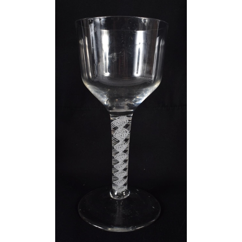 833 - AN ANTIQUE WINE GLASS. 20.5 cm high.