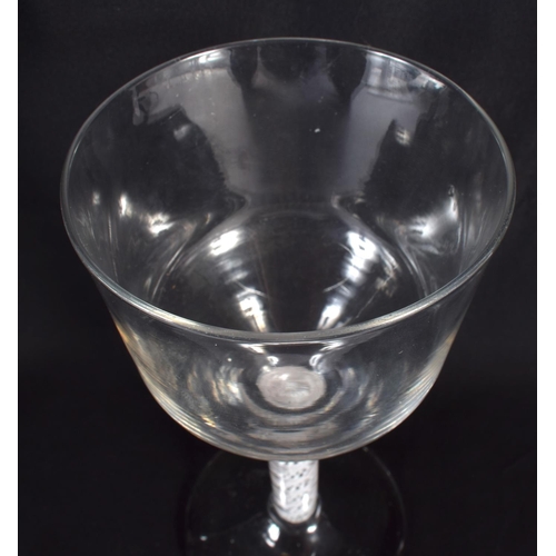 833 - AN ANTIQUE WINE GLASS. 20.5 cm high.