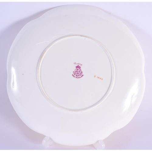 93 - Royal Worcester plate painted with highland cattle by Harry Stinton signed date code for 1933 22cm D... 