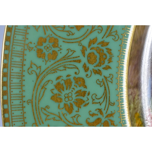 94 - Royal Worcester plate painted with a scene of Rilston Hall, Yorkshire by Raymond Rushton signed date... 