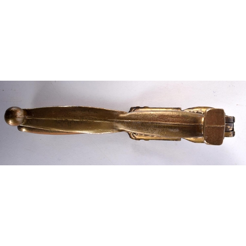 1010 - A PAIR OF ANTIQUE BRONZE NUT CRACKERS. 14 cm x 3 cm.