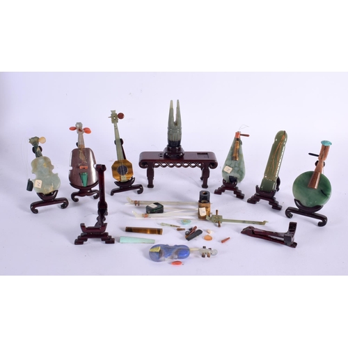 2447 - ASSORTED CHINESE REPUBLICAN PERIOD JADE INSTRUMENTS. (qty)