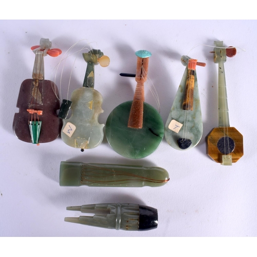 2447 - ASSORTED CHINESE REPUBLICAN PERIOD JADE INSTRUMENTS. (qty)