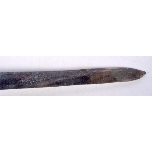 3488 - A Chinese bronze dagger 39 cm.