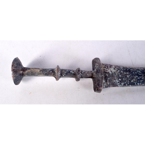 3488 - A Chinese bronze dagger 39 cm.