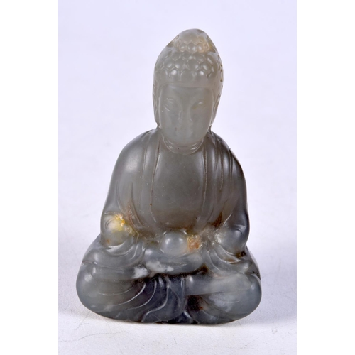 3586 - A Chinese carved Jade buddha 6 cm.