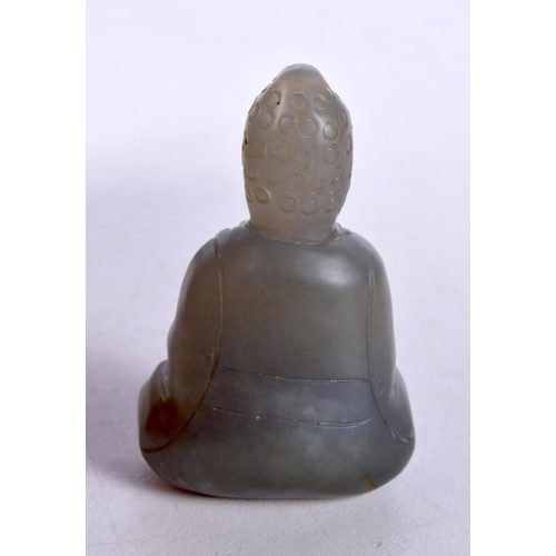 3586 - A Chinese carved Jade buddha 6 cm.