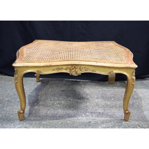 3776 - A gilt wood Begere stool 35 x 76 x 67 cm.