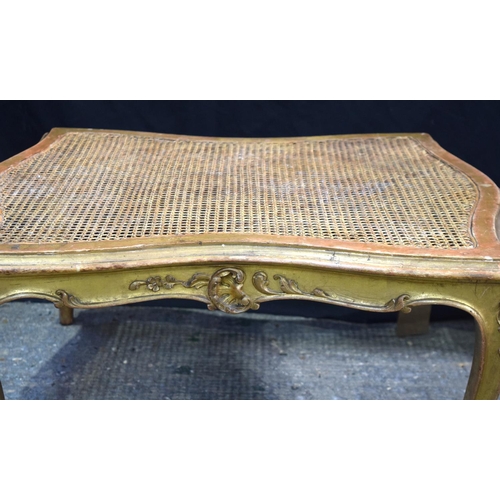 3776 - A gilt wood Begere stool 35 x 76 x 67 cm.