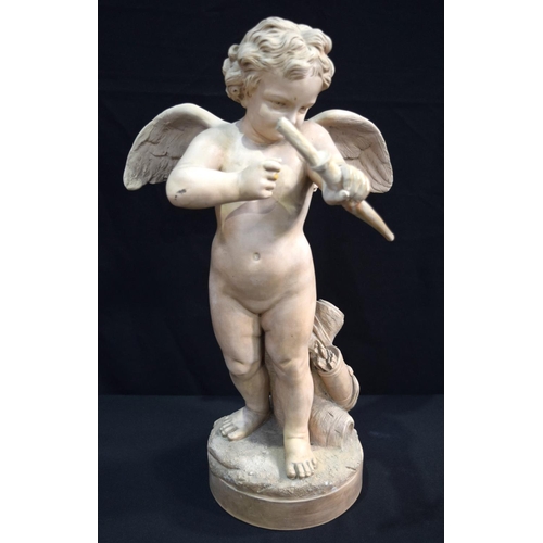 3777 - A large Terracotta Cherub 57 cm