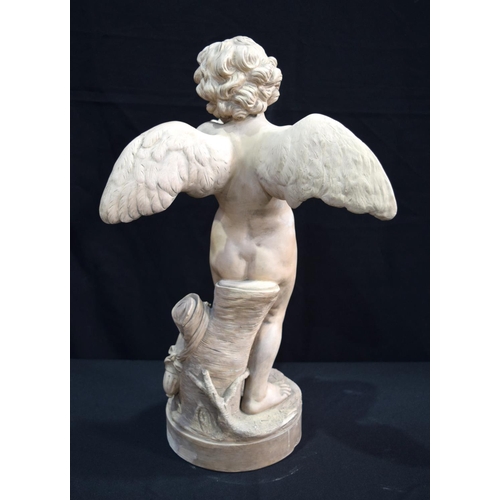 3777 - A large Terracotta Cherub 57 cm