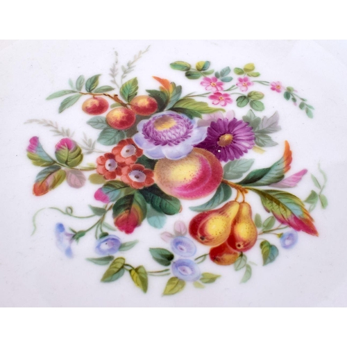 195 - Minton plate in Sevres style with a floral bouquet to the centre and trailing flowers in three gilt ... 