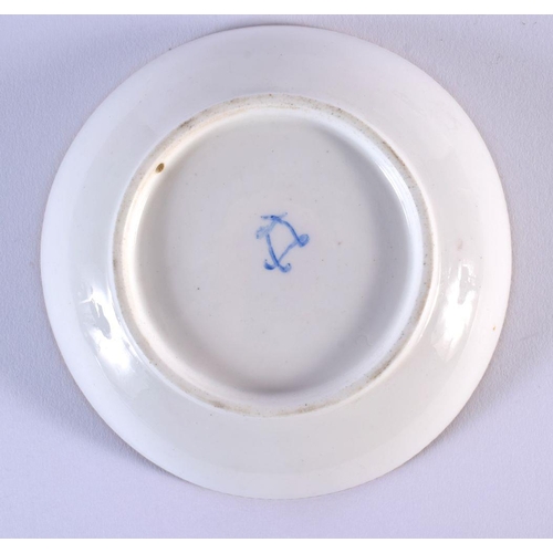 202 - Sevres coffee cup and saucer painted with festoons of flowers hanging from gilt rings under a pink b... 