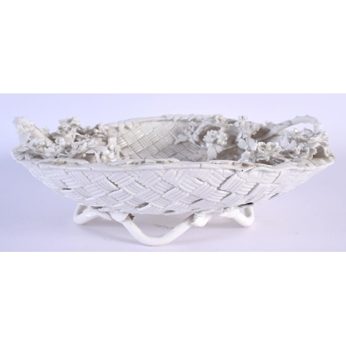 215 - Sampson Hancock Derby basket, four strand, two handles encrusted with flowers, S, H and D mark in bl... 
