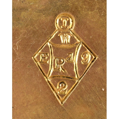 225 - Three continental biscuit figures on a gilt metal stand. 18Cm high.