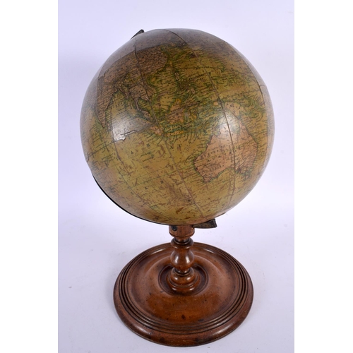 407 - AN ANTIQUE MALBYS TERRESTRIAL GLOBE Edward Stanford. 36 cm x 22 cm.