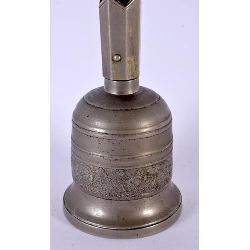 425 - AN EARLY 20TH CENTURY SOUTH EAST ASIAN TIBETAN TEMPLE BELL with vajra terminal. 40 cm high.