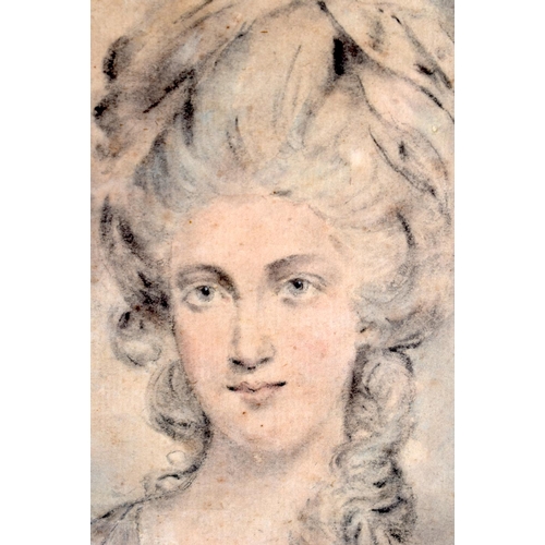 484 - John Downman (1750-1824) Welsh, Watercolour, Elegant lady. 42 cm x 34 cm